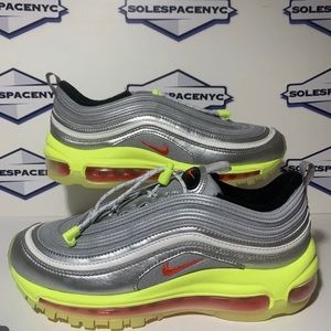 Nike Air Max 97 RFT GS Silver Volt Size 5.5y / Women’s Size 7